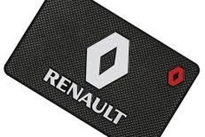 Антиковзаючий силіконовий килимок на торпедо з логотипом Renault v2 Рено