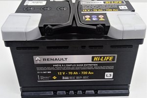Акумулятор 12V-70AH 720AEN Renault Trafic 2015- Renault Іспанія 77 11 947 965