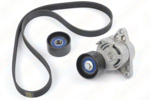 Натягувач + ролик + ремінь генератора на Renault Trafic II 03->06 2.5 dCi - Renault (Оригінал) - 7701475629